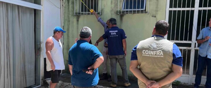 Afundamento de solo no centro do município de Rio Novo do Sul